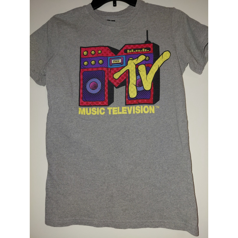 Vintage MTV Tshirt Small 90's S Music Television Graphic Tee Short Sleeve